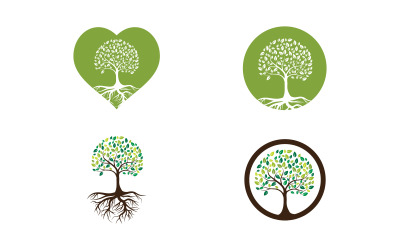Ecology Tree  Leaf vector icon illustration logo design v1.60