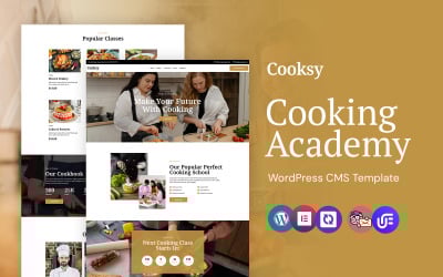 Cooksy - тема WordPress Elementor для кулінарних курсів та академії
