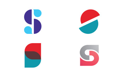 S harfi logo vektör şablonu. Yaratıcı S harfi ilk logo tasarımı V13,