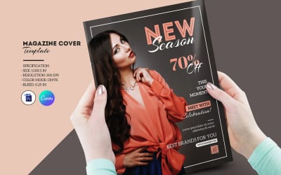 Modèle de couverture de magazine personnalisable