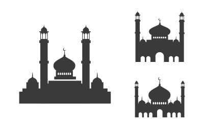 Mosque Islamic Vector logo design illustration Template v3.5