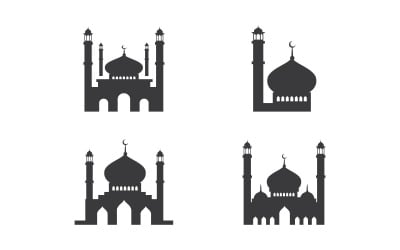 Mosque Islamic Vector logo design illustration Template v3.6