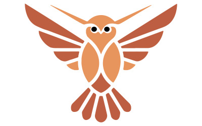 A minimalist vector logo hummingbird