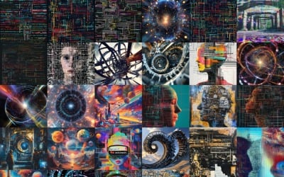 Digital Consciousness Mosaic Collection