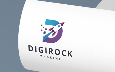 Digital Rocket D Letter Logo