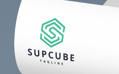 Geometric Hexagon S Letter Logo