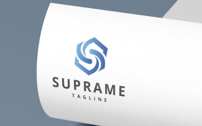 Hexagonal Flowing S Letter Logo