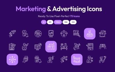 Marketing- en reclame-iconen