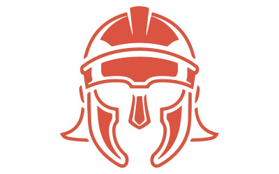Minimalistisk logotypdesign av en romersk soldat