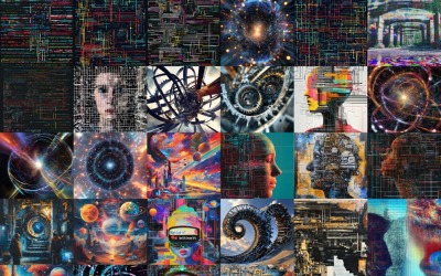 Mozaïekcollectie digitaal bewustzijn