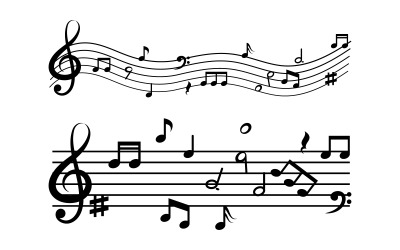 Music Note Icon Vector illustration design template v1.3