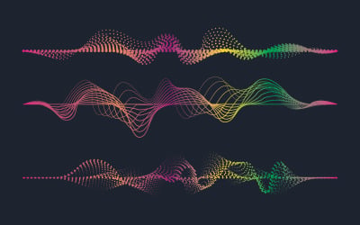 Music Sound Wave illustration design template v.16