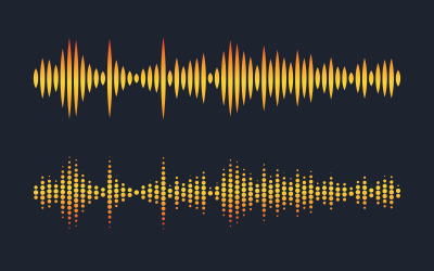 Music Sound Wave illustration design template v.7
