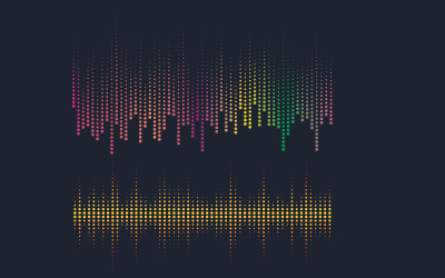 Music Sound Wave illustration design template v.9