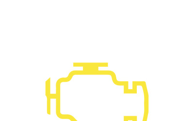 Ilustración del símbolo de la luz de advertencia del motor del automóvil Significado Causas