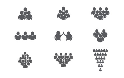 Conception du logo du réseau social et du groupe de soins humains v1.1