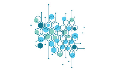 Designvorlage für die Illustration des Wissenschaftsmolekülsymbols v1.6