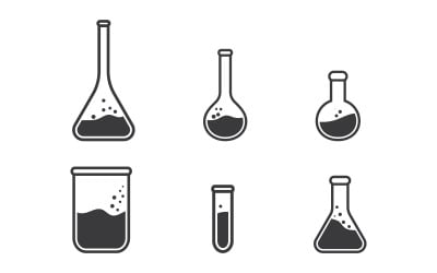 Designvorlage für die Illustration des Wissenschaftsmolekülsymbols v1.8