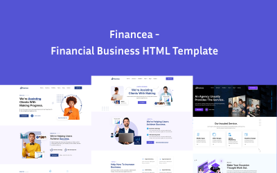 Financea Finance - HTML-mall för finansiella företag