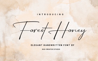 Forest Honey - Zarif El Yazısı Yazı Tipi