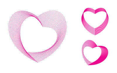 Modèle de conception d&amp;#39;illustration d&amp;#39;icône d&amp;#39;amour v.3