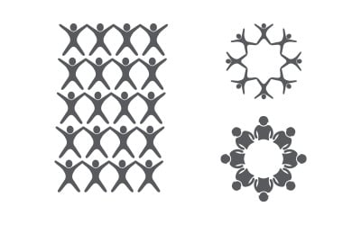 Netzwerk und soziales Logodesign für Human Care-Gruppen v1.3