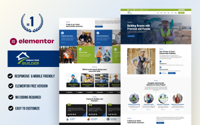 UrbanRise – Sada šablon WordPress Elementor pro stavebnictví a renovace