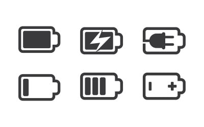 Vorlage zur Illustration des Vektorsymbols „Batterieenergie“ v.2