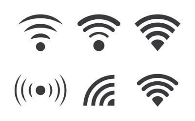 Wifi internet Connection concept icon logo illustration design v1.1