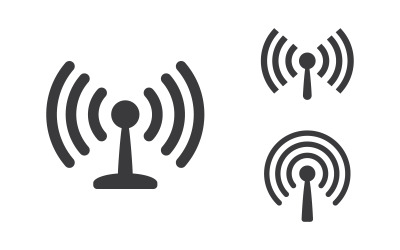 Wifi internet Connection concept icon logo illustration design v1.3