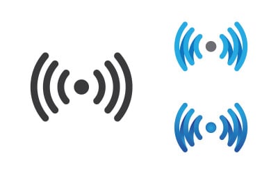 Wifi internet Connection concept icon logo illustration design v1.4