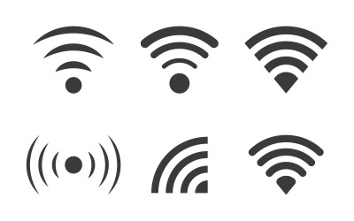 Wifi internetanslutning koncept ikon logotyp illustration design v1.1