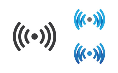 Wifi internetanslutning koncept ikon logotyp illustration design v1.4