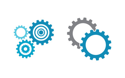 Zahnradingenieurindustrie Vektorsymbol-Design-Illustration v1.1