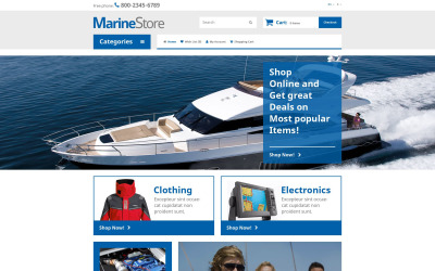 Marine Store OpenCart-sjabloon