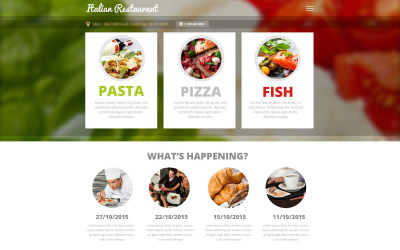 Modèle de site Web réactif pour restaurant italien
