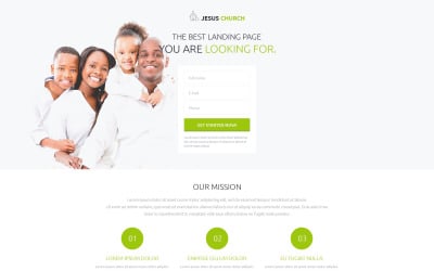 Religious Responsive Landing Page Template