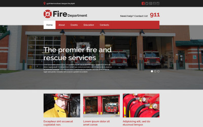 Responsive Website template over Brandweer №53642