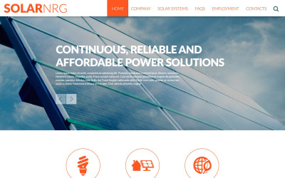 Reszponzív Solar Energy Conversion Weboldal sablon 53649