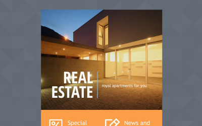 Template di Newsletter Responsive #53671 "Real Estate Agency Responsive Newsletter Template"