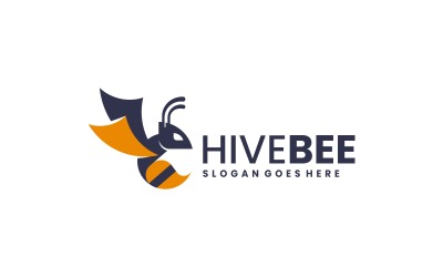 Monochrome Modern Bee Logo Design