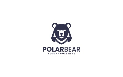 Monokrom Kutup Ayısı Logo Tasarımı