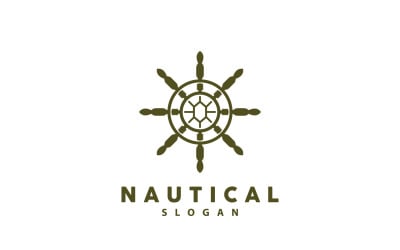 Scheepsroerlogo Maritiem Vector Eenvoudig V3
