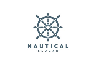 Ship Rudder Logo Maritime Vector Simple V9