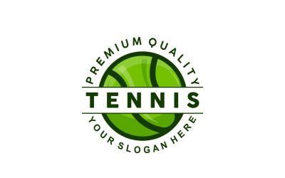 Tennis Logo Design Vector Simple Silhouette V11