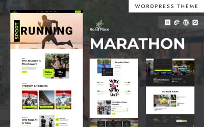 Wegwedstrijd - Marathon &amp;amp; Sportevenement WordPress Elementor-thema