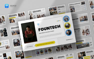 Fountech - Plantilla de presentación principal para seminario web