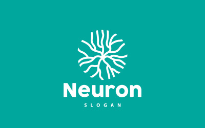 Neuron Logo Nerve Seaweed Vector Abstrakcja V3