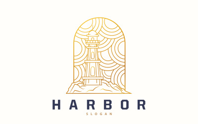 Vuurtorenlogo Baken Vector Modern V8