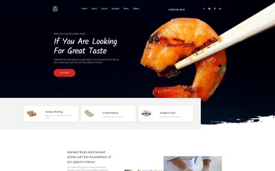 "European Cuisine" Responsive WordPress thema №53766